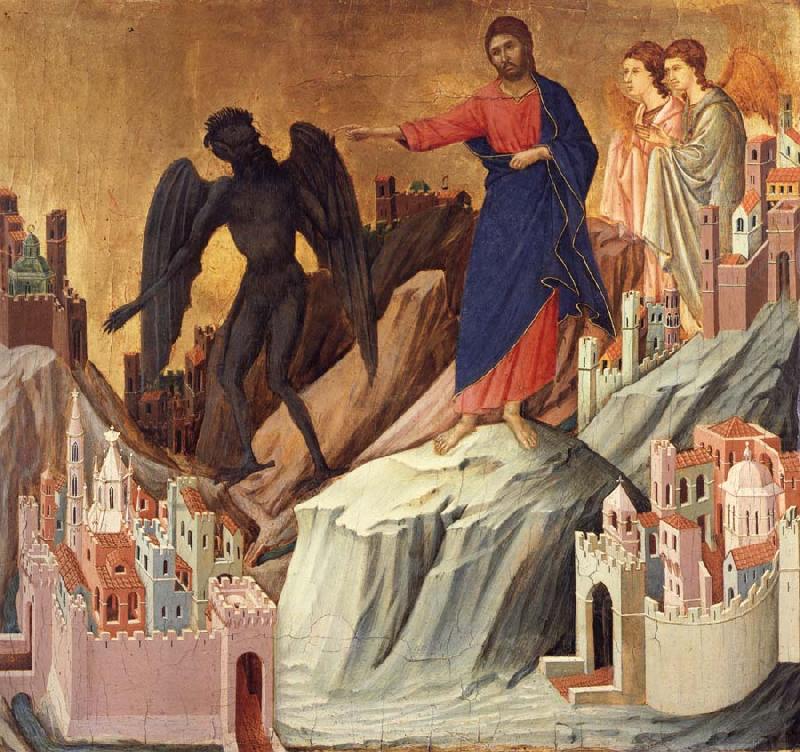 The temptation of christ on themountain, Duccio di Buoninsegna